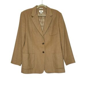 Talbots Tan Camel Hair Vintage Patch Pocket Blazer | Size 18